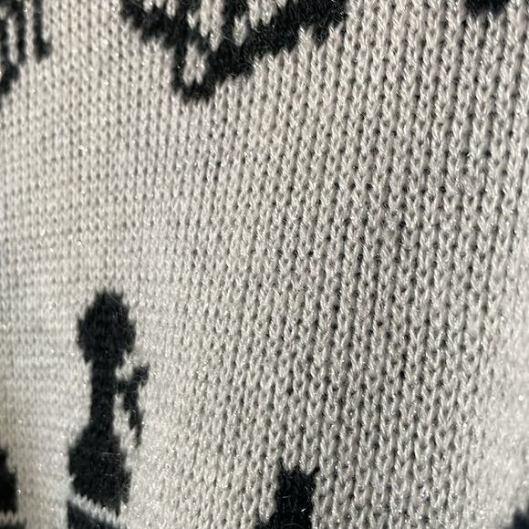 Vintage The Bay metallic holiday knight and horse village sweater oversized - Picture 3 of 8